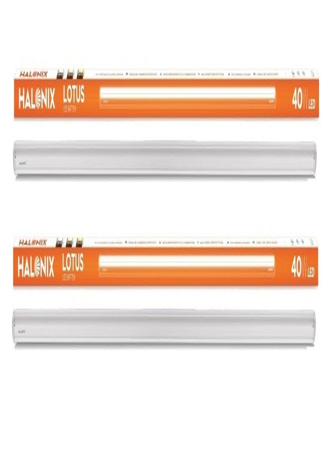 Halonix مصباح هالونيكس LED بقوة 40 واط | مصباح LED بطول 4 أقدام لغرفة المعيشة وغرفة النوم | ضوء أبيض بارد | عبوة من قطعتين - Image 1